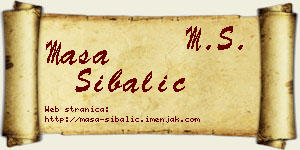 Maša Šibalić vizit kartica